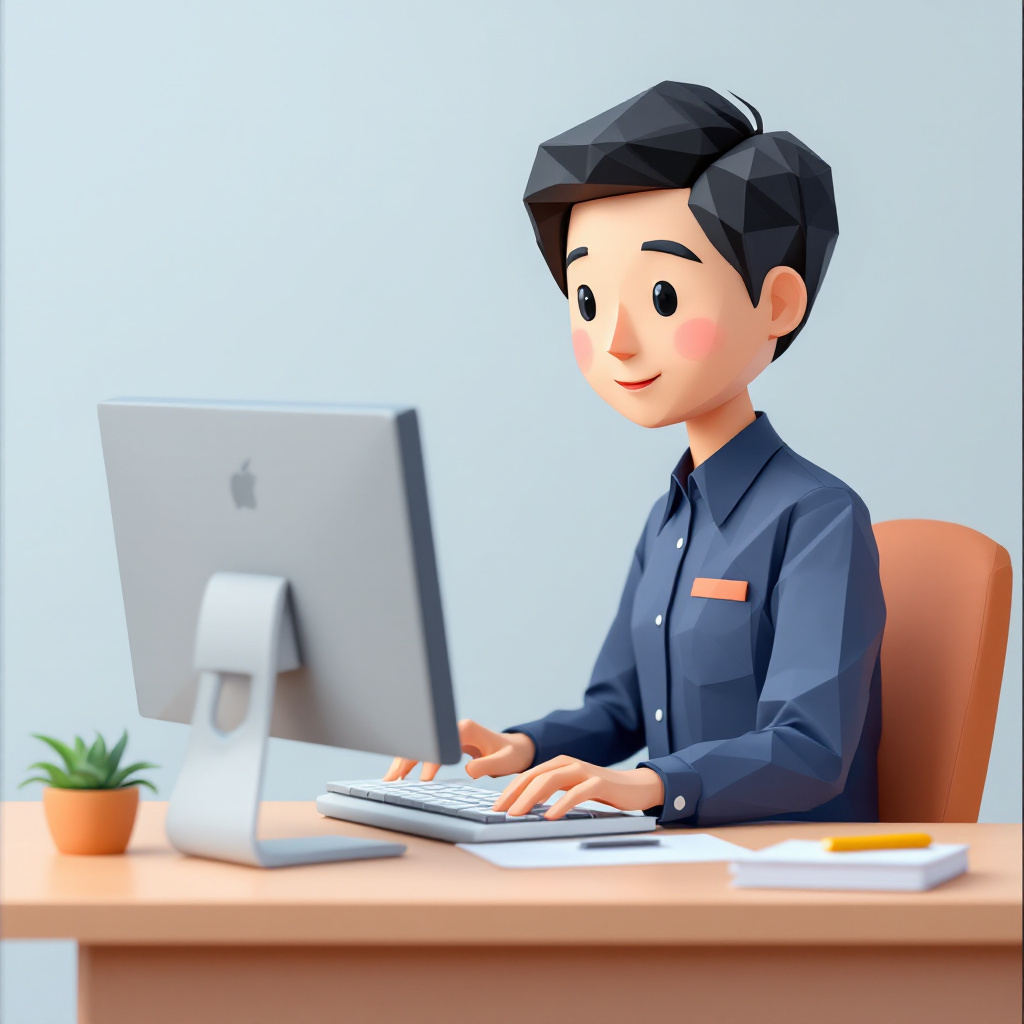 管理事務（バックオフィス）のキャラクターイラスト