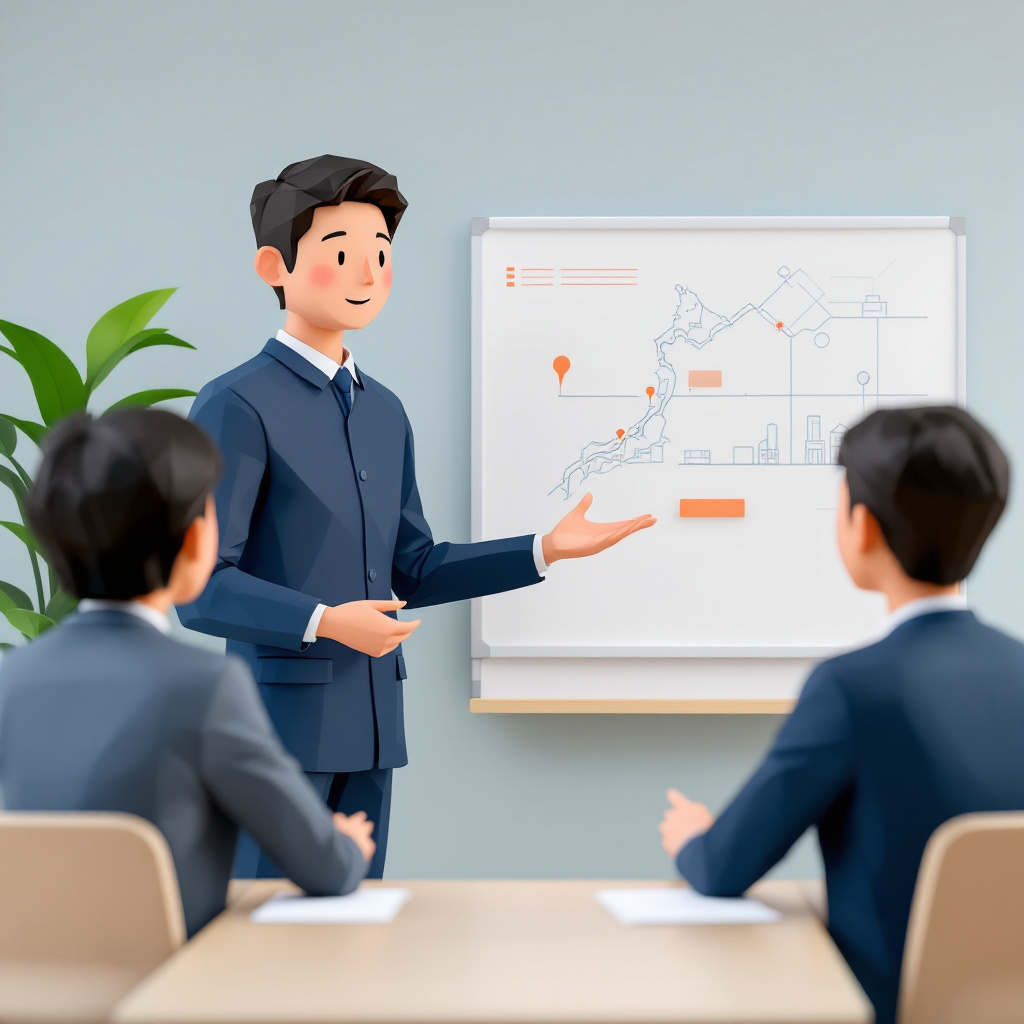 管理所長・エリアマネージャーのキャラクターイラスト