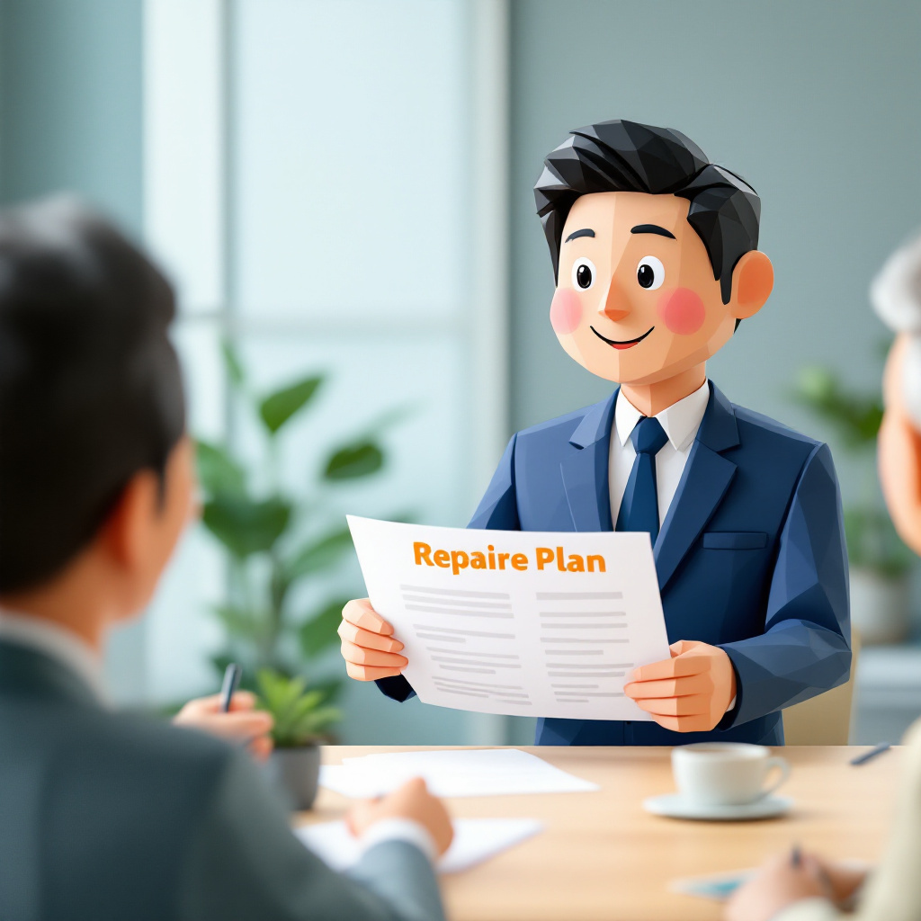 マンションフロントのキャラクターイラスト