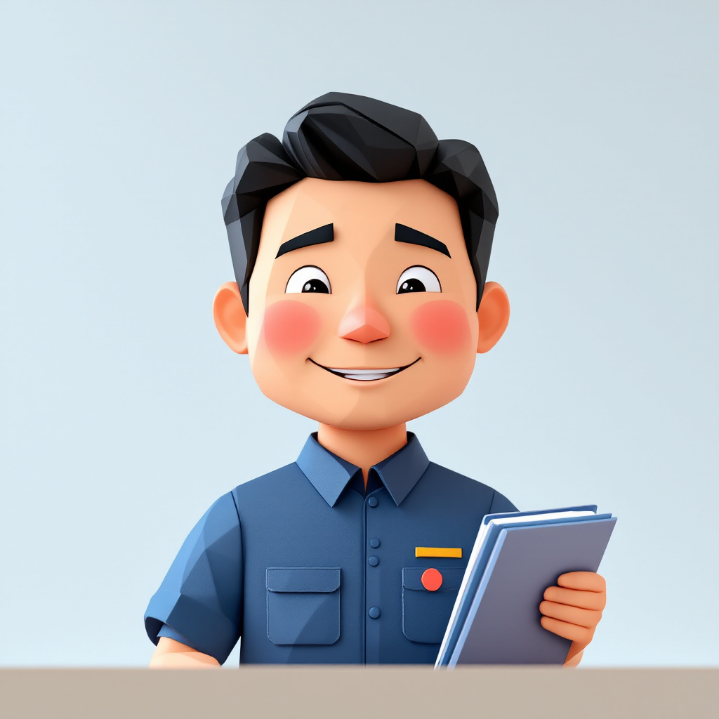 マンション管理員のキャラクターイラスト